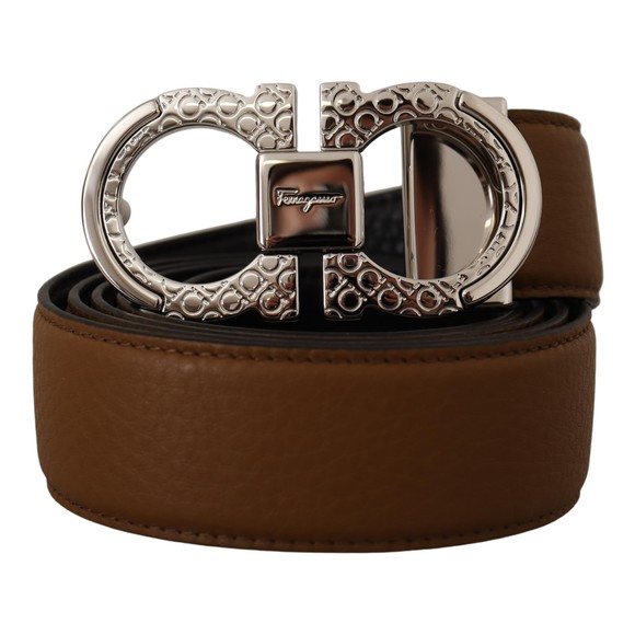 Ferragamo Black Calf Leather Bos Taurus Regular Belt main image 1